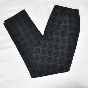 J. Jill Pointe Slim Leg Plaid Pants in Gray Plaid